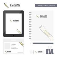 Marker Business Logo Tab App Diary PVC Employee Card and USB Brand Stationary Package Design Vector Template