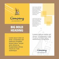 Drinks Company Brochure Title Page Design Company profile annual report presentations leaflet Vector Background