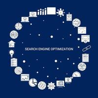 Creative Search Engine Optimization icon Background vector