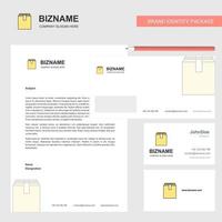 Database Business Letterhead Envelope and visiting Card Design vector template