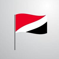 Principality of Sealand waving Flag vector