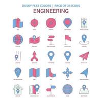 Engineering icon Dusky Flat color Vintage 25 Icon Pack vector