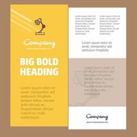 Lamp Business Company Poster Template with place for text and images vector background