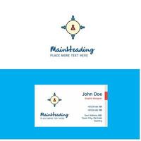 Flat Networking Logo and Visiting Card Template Busienss Concept Logo Design vector