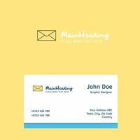 Message logo Design with business card template Elegant corporate identity Vector