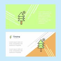 Tree abstract corporate business banner template horizontal advertising business banner vector