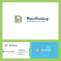 Document Logo design with Tagline Front and Back Busienss Card Template Vector Creative Design