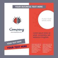 Brain processor Company Brochure Template Vector Busienss Template