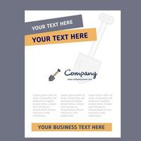 Spade Title Page Design for Company profile annual report presentations leaflet Brochure Vector Background