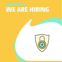 Join Our Team Busienss Company Protected We Are Hiring Poster Callout Design Vector background