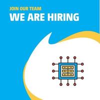 Join Our Team Busienss Company Processor We Are Hiring Poster Callout Design Vector background