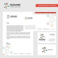 network Business Letterhead Envelope and visiting Card Design vector template