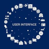 Creative User Interface icon Background vector
