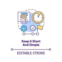 Keep it short and simple concept icon. Focus on topic. Sales online training videos abstract idea thin line illustration. Isolated outline drawing. Editable stroke. vector