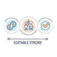 Natural communication loop concept icon. Effective interaction skills abstract idea thin line illustration. Exchanging information. Isolated outline drawing. Editable stroke. vector