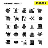 Business Concepts Solid Glyph Icons Set For Infographics Mobile UXUI Kit And Print Design Include Direction Board Board Direction Right Floppy Disk Cloud Collection Modern Infographic Logo a vector