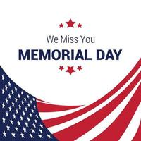 Memorial day design card vector