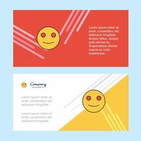 Smiley emoji abstract corporate business banner template horizontal advertising business banner vector