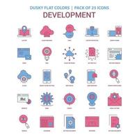 Development icon Dusky Flat color Vintage 25 Icon Pack vector