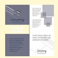 CCTV Company Brochure Title Page Design Company profile annual report presentations leaflet Vector Background