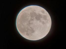 Night moon close-up on the sky photo