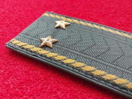 Shoulder straps of a lieutenant for military service photo