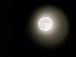 Night moon close-up on the sky photo