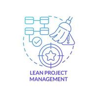 Lean project management blue gradient concept icon. Increasing efficiency across processes abstract idea thin line illustration. Isolated outline drawing. vector