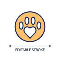 Animal hospital RGB color icon. Keep pet healthy. Caring for animals in shelter. Volunteer program. Isolated vector illustration. Simple filled line drawing. Editable stroke.