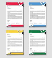 Professional business letterhead template design vector