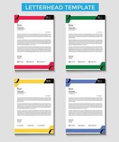 Modern business letterhead template design vector