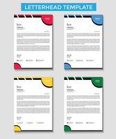 Modern corporate letterhead template design vector