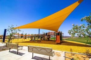 Children's Play Area With Stretched Canopy For Shade photo