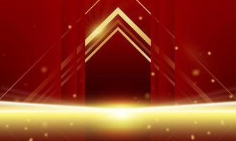 Abstract luxury copy space background with blurry lighting in red color theme. premium wallpaper with gold for banner poster and certificate photo