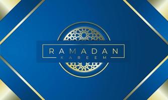 Realistic Ramadan background with blue color vector