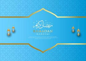 fondo de ramadan kareem en ilustración de vector de estilo de lujo