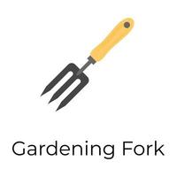 Trendy Gardening Fork vector