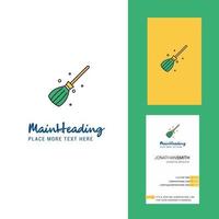 Broom Creative Logo and business card vertical Design Vector