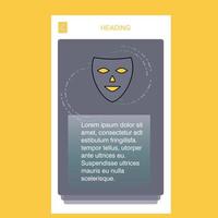 Mask mobile vertical banner design design Vector