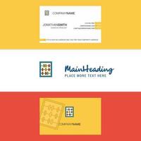 Beautiful Abacus Logo and business card vertical Design Vector