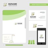 Text document Business Logo File Cover Visiting Card and Mobile App Design Vector Illustration