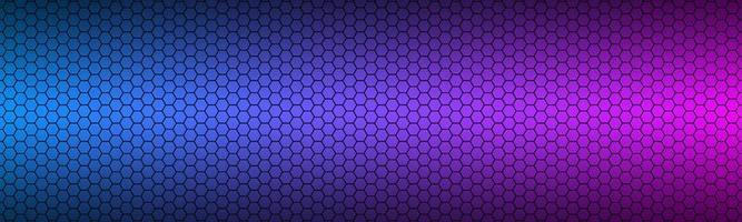 Modern high resolution blue and pink geometric background with polygonal grid. Abstract black metallic hexagonal pattern. Simple vector illustration