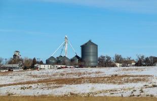 Vona, Colorado USA.  March 12, 2022.  Grain Bins and elevator in rural Colorado. photo