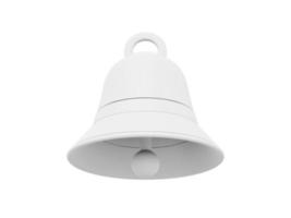 White bell, notification symbol. 3D rendering. Icon on white background. photo