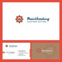 Breifcase setting Logo design with Tagline Front and Back Busienss Card Template Vector Creative Design