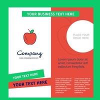 plantilla de negocio de vector de plantilla de folleto de empresa de apple