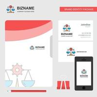 Justice Business Logo File Cover Visiting Card and Mobile App Design Vector Illustration