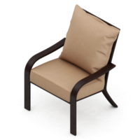 chaise isométrique rendu isolé 3d png