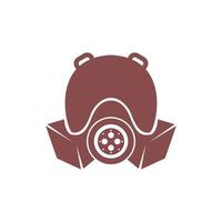 Gas mask icon logo design vector