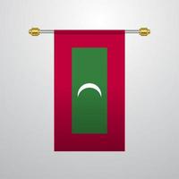 Maldives hanging Flag vector